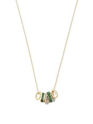 Adina Reyter collier en or 14ct serti de diamants et émeraudes