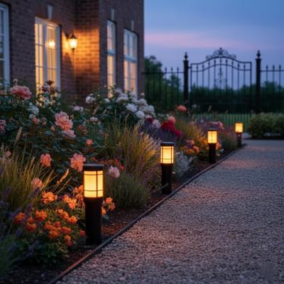 Set 4 stuks Fuego LED Solar Tuinfakkel Zwart Set 4 stuks Fuego LED Solar Tuinfakkel Zwart