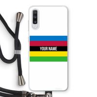 WK Wielrennen: Samsung Galaxy A70 Transparant Hoesje met koord