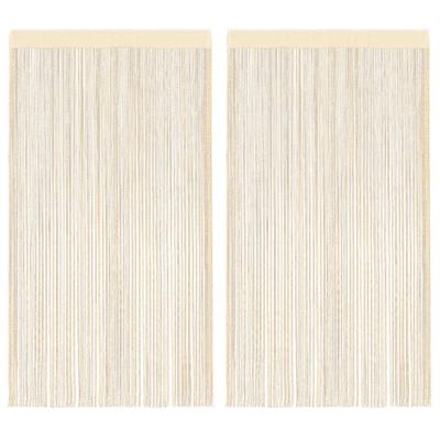 VidaXL Draadgordijnen 140x250 cm crème 2 st