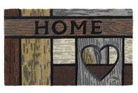 deurmat ruco style wooden heart 45x75cm - Hamat
