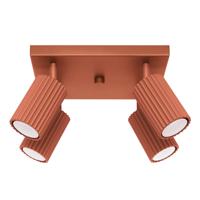 Plafondlamp KARBON 4 rood oker