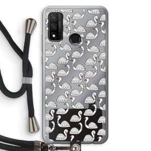 Zwanen: Huawei P Smart (2020) Transparant Hoesje met koord