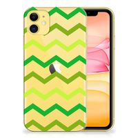 Apple iPhone 11 TPU bumper Zigzag Groen - thumbnail