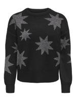 Only Onlrosie Ls O-neck Glitter Knt Trui Black