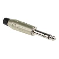 Amphenol ACPS-GN Jackplug 6,35 mm Stekker, recht Aantal polen: 3 Stereo Zilver 1 stuk(s)