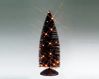 Lemax black bristle tree with orange lights verlichte boom Spooky Town 2025