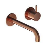Hotbath Cobber afbouwdeel inbouw wastafelmengkraan met 18 cm uitloop geborsteld koper PVD CB005EXT18BCP