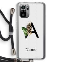 Charcoal Flora: Xiaomi Redmi Note 10S Transparant Hoesje met koord