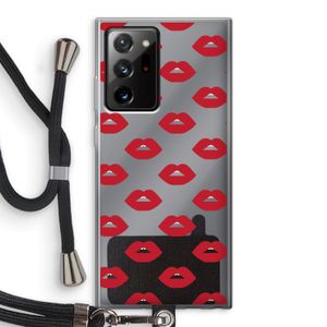 Lips: Samsung Galaxy Note 20 Ultra / Note 20 Ultra 5G Transparant Hoesje met koord