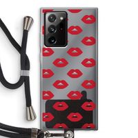 Lips: Samsung Galaxy Note 20 Ultra / Note 20 Ultra 5G Transparant Hoesje met koord