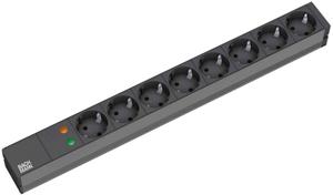 Bachmann 19 inch power strip 8x sockets overvoltage protection 1U (333.534) stekkerdoos voor 8 stekkers, 19 inch