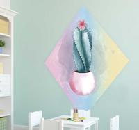 Planten muursticker aquarel cactus - thumbnail