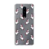 Eenhoorns overal: OnePlus 8 Transparant Hoesje