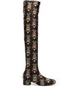 La DoubleJ bottines Edie 40 mm en jacquard - Noir - thumbnail