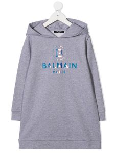 Balmain Kids robe à capuche - Gris