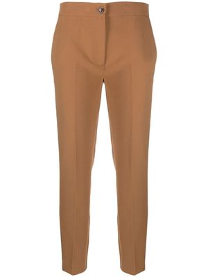 TWINSET pantalon de tailleur à coupe fuselée - Marron