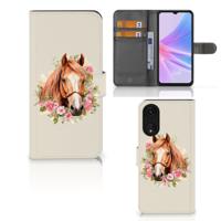 Telefoonhoesje | Met pasjeshouder | voor OPPO A78 5G | A58 5G Paard