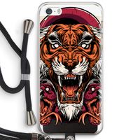 Tiger and Rattlesnakes: iPhone 5 / 5S / SE Transparant Hoesje met koord