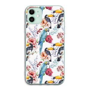 Bloemen tukan: iPhone 11 Transparant Hoesje
