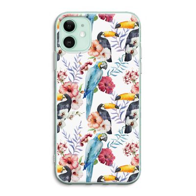 Bloemen tukan: iPhone 11 Transparant Hoesje