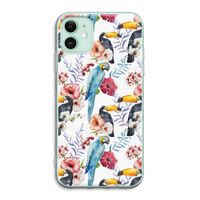 Bloemen tukan: iPhone 11 Transparant Hoesje