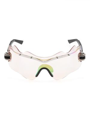 Kuboraum lunettes de soleil E16 à design sans monture - Noir
