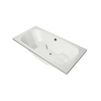 Xenz Tanga Duobad - 180x90x51 - afvoer Midden - acryl - wit mat 6920-03 - thumbnail