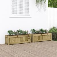 VidaXL Plantenbakken 2 st cm geïmpregneerd hout