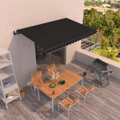 Luifel automatisch uittrekbaar 400x350 cm antracietkleurig
