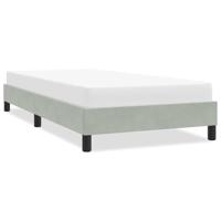 Bedframe zonder matras 100x220 cm fluweel lichtgrijs