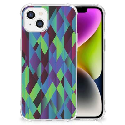 iPhone 14 Shockproof Case Abstract Green Blue iPhone 14 Shockproof Case Abstract Green Blue