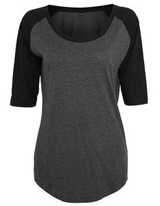 Build Your Brand BY022 Ladies` 3/4 Contrast Raglan Tee