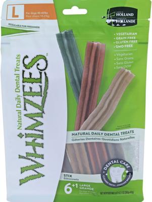 Whimzees h.snack stix l valuebag a 7 stuks - Gebr de boon