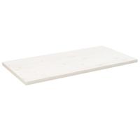 Tafelblad rechthoekig 100x60x2,5 cm massief grenenhout wit