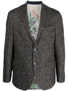 ETRO blazer à motif de chevrons - Bleu