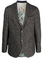 ETRO herringbone-pattern buttoned blazer - Bleu - thumbnail