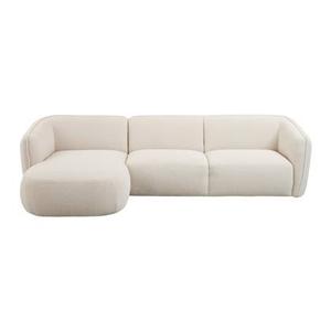 by fonQ Soft Hoekbank met Chaise Longue Links - Crème