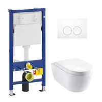 Geberit UP100 toiletset met Lambini Sub Compact randloos toilet en softclose zitting