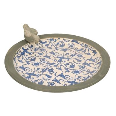Esschert Design?Vogelbad/voederschaal - rond - keramiek - 33 cm - vogels voederen in de winter