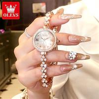 nieuwe olevs olevs merk modetrend dameshorloges kalender met diamanten eenvoudig vrijetijds quartz horloge waterdicht sport veelzijdige dameshorloges Lightinthebox - thumbnail