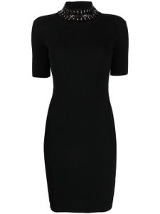 Versace robe courte à col roulé - Noir