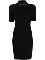 Versace robe courte à col roulé - Noir