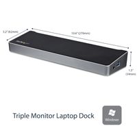 StarTech.com 4k UltraHD Triple video docking station voor laptops USB 3.0 3 video outputs - thumbnail
