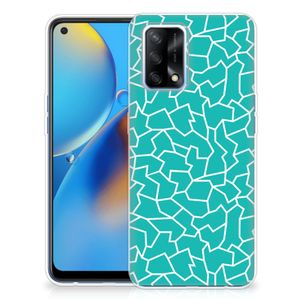 OPPO A74 4G Hoesje maken Cracks Blue