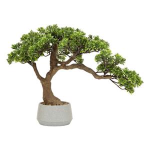 Atmosphera bonsai boom - in keramische pot - 45 cm - kunstplant - groen