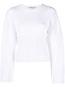 Stella McCartney haut plissé à effet de transparence - Blanc