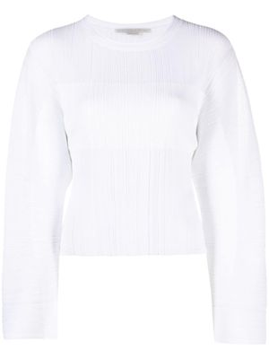 Stella McCartney haut en maille fine à effet plissé - Blanc