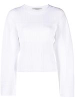 Stella McCartney haut en maille fine à effet plissé - Blanc