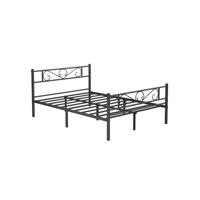 Metalen tweepersoonsbedframe, Zwart